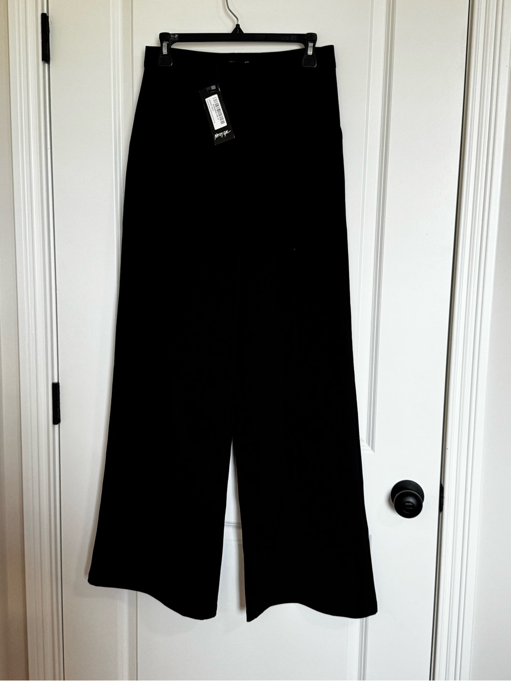 Nasty Gal Black Wide Leg Pants High Rise Tailored Trouser NWT 10